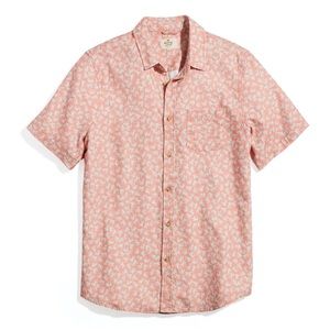 New w/o Tags Marine Layer Palm Print Selvage Shirt